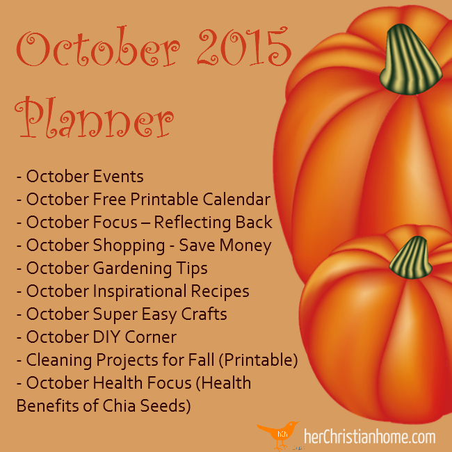 October 2015 - Free Printable Calendar - Planner