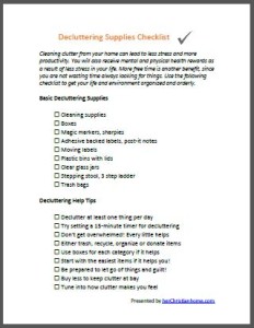 decluttering checklist - ecover
