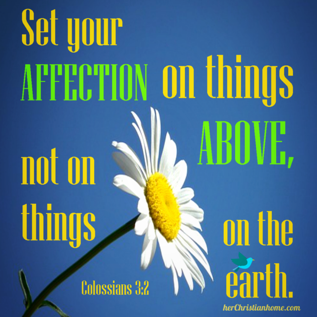 Set Your Affection on Things Above…”