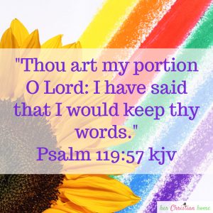 Bible Verse Image Thou art my portion Psalm 119:57 kjv