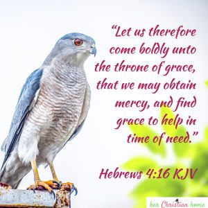 Come boldly unto the throne of grace - Hebrews 4:16 KJV