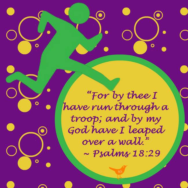 by my God have I leaped over a wall. - Psalm 18:29 kjv