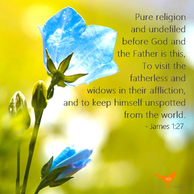 Pure Religion and Undefiled James 1:27 KJV #bibleverses #devotional