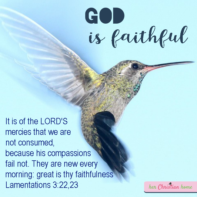 God is faithful - christian image