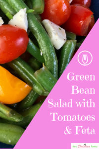 Green bean salad wtih tomatoes and feta recipe #veggierecipes #greenbeanrecipes #cleaneatingrecipes