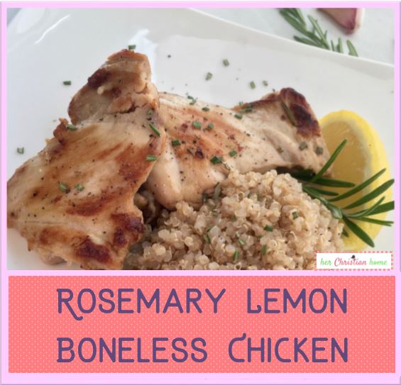 Rosemary Lemon Boneless Chicken Thighs Recipe #chickenrecipes #cleaneatingrecipes