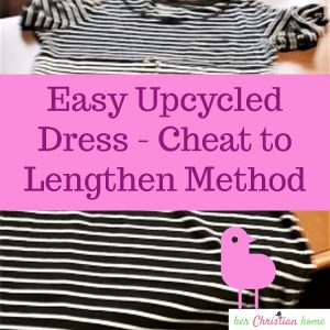 Easy Upcycled Dress - Cheat to Lengthen Method