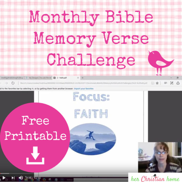 Monthly Bible Memory Verse Challenge – Month 2 – Faith – Herchristianhome