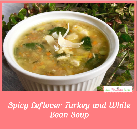 Spicy leftover turkey and white bean soup recipe