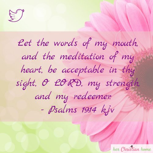 Let the words of my mouth Psalms 19 14 kjv – herChristianhome