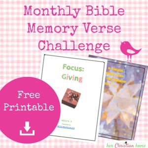 Bible Memory Verse Challenge - Giving