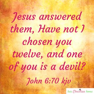 One of You is a Devil John 6:70 kjv #bibleverses #kjvbibleverses #kjvdevotionals