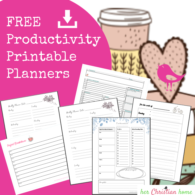 Free Productivity Printable Planners #productivityplanner #freeprintables
