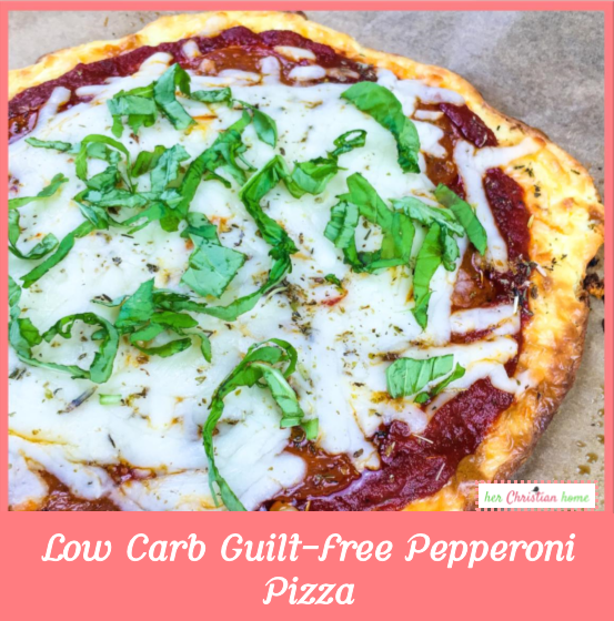 Low Carb Guilt Free Pepperoni Pizza Recipe #fastfunrecipes #lowcarbpizza