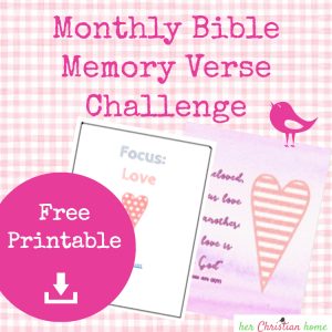 Bible Memory Verse Challenge Love