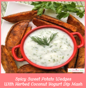 Spicy Sweet Potato Wedges #sweetpotatorecipes #sidedishes