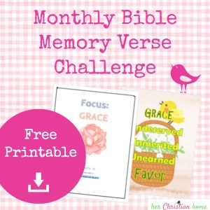 Monthly Bible Memory Verses Grace #bibleverse #memoryverses