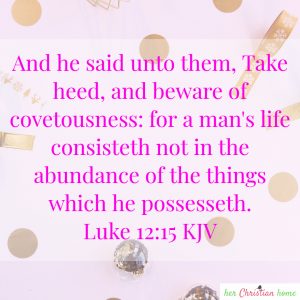 Man's life consisteth not in the abundance of things which he possesseth Luke 12:15 KJV
