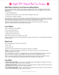 simple diy skincare recipes free pdf printable