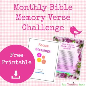 monthly memory verses blessings