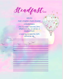 Free journal page - Steadfast