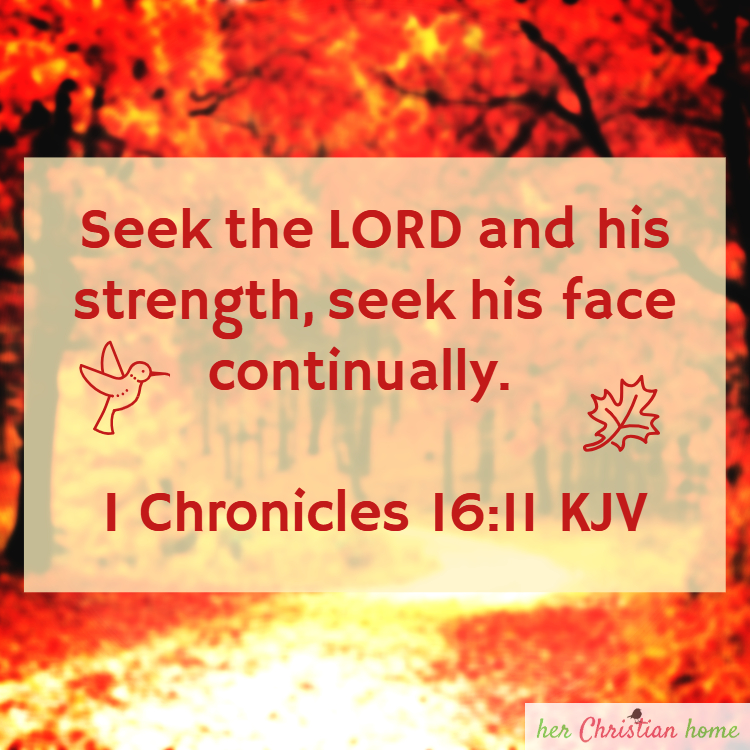 Seek the Lord - I Chronicles 16:11 KJV #bibleverses