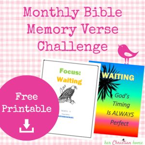 Bible Memory Verse Challenge - Topic: Waiting