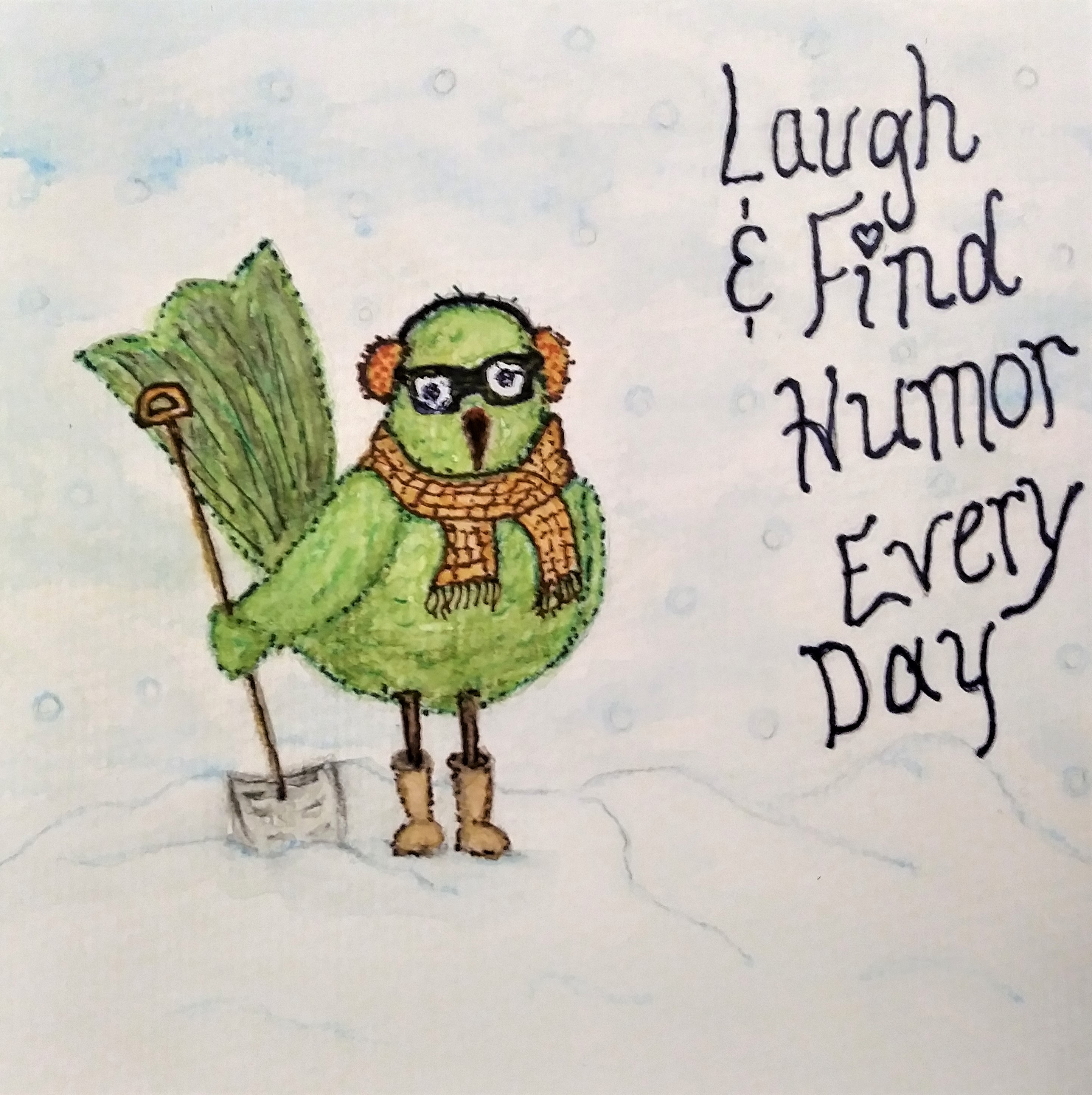 Laugh and find humor every day - watercolor art by herchristianhome.com