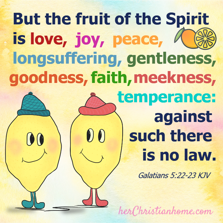 Fruit of the Spirit Bible Verse Image Galatians 5:22,23 KJV