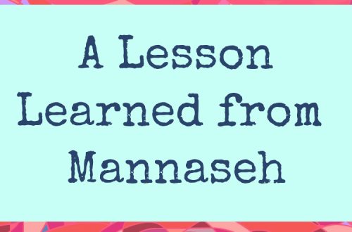 A lesson learned from Mannaseh - Blog title image